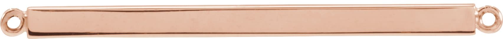 14K Rose Engravable Four-Sided Bar 18 Necklace
