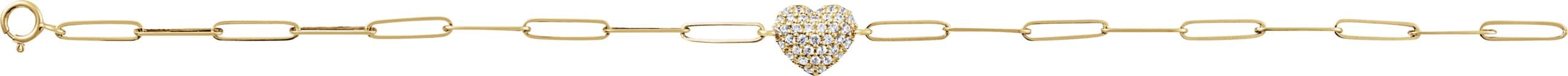 Accented Heart Paperclip-Style Bracelet view 2