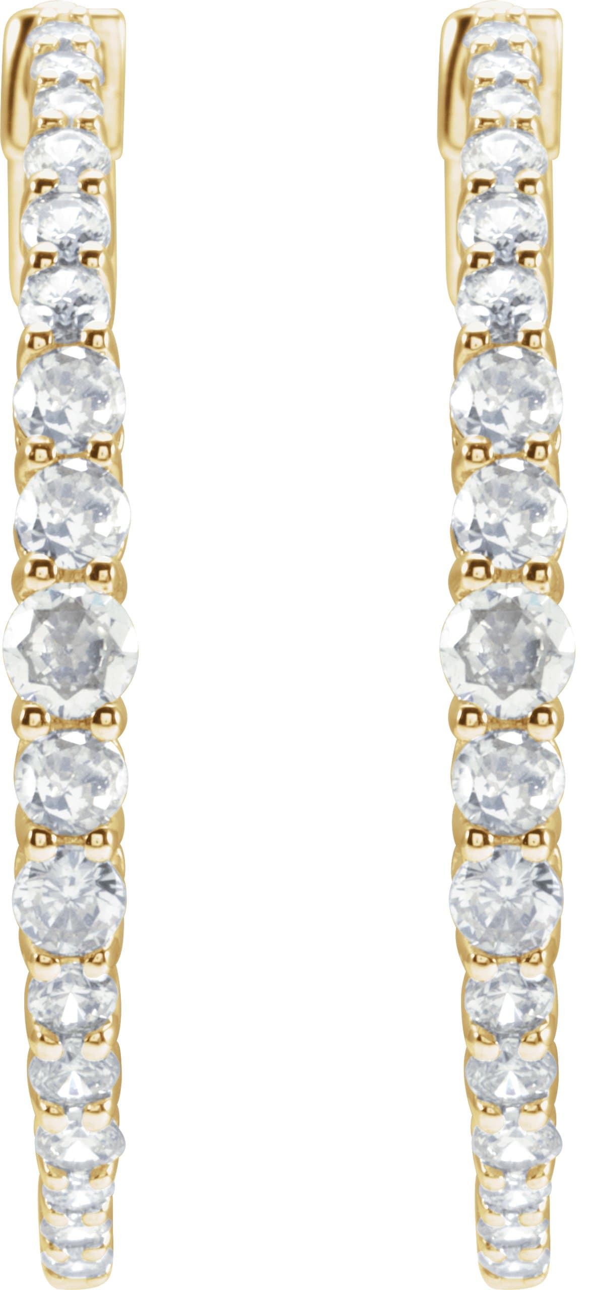 Accented Graduated Hoop Earrings view 2