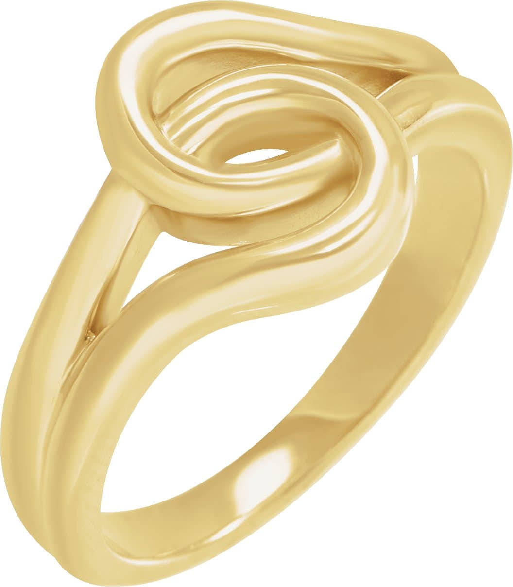 14K Rose Interlocking Ring