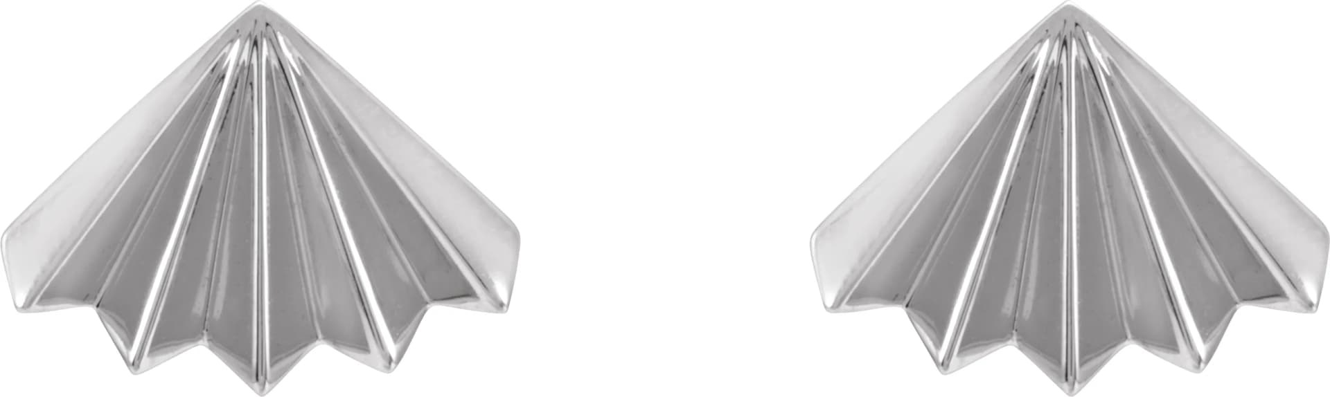 Fan Stud Earrings, view 3