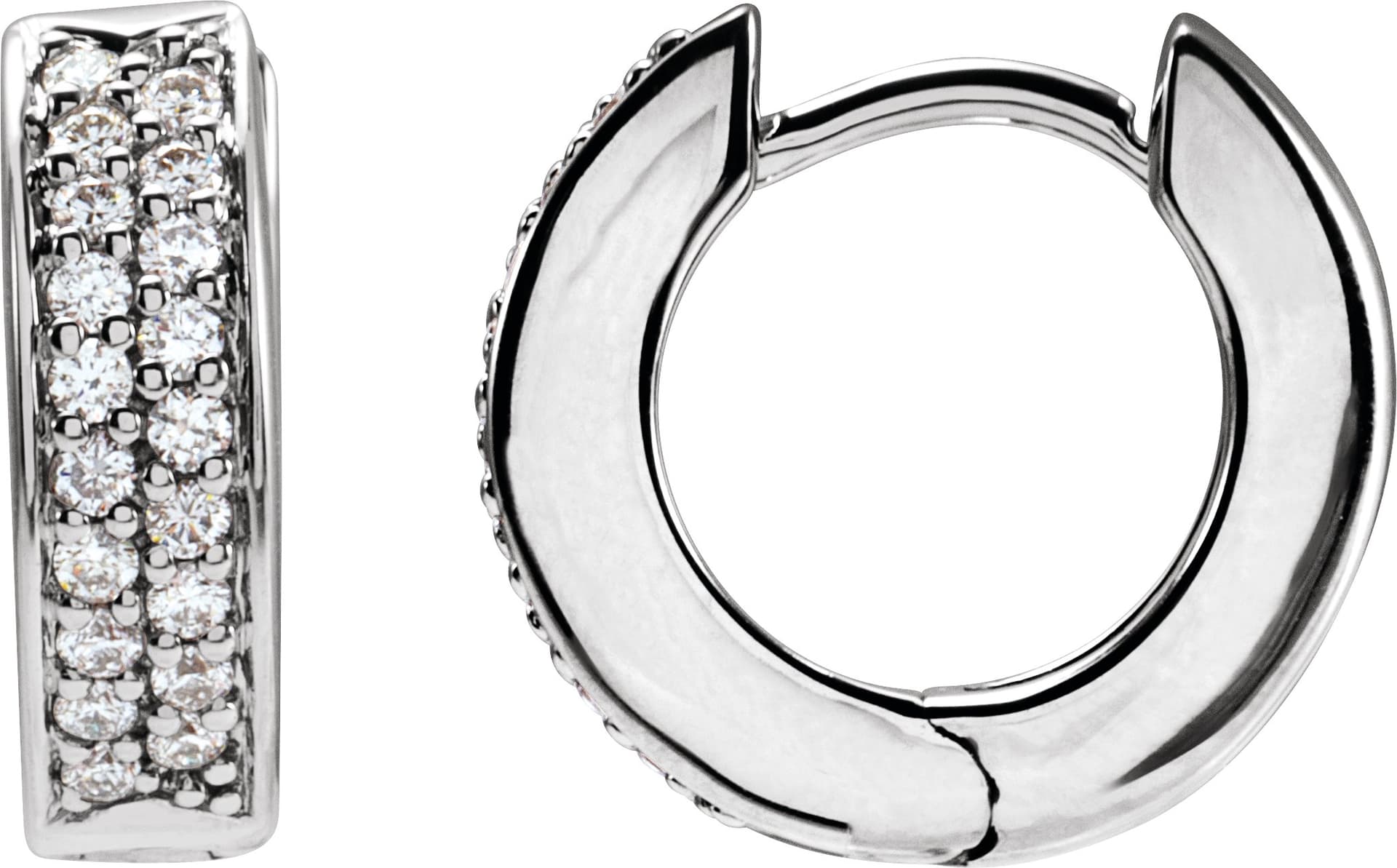 14K Yellow 1/3 CTW  Natural Diamond 13.4 mm Hoop Earrings