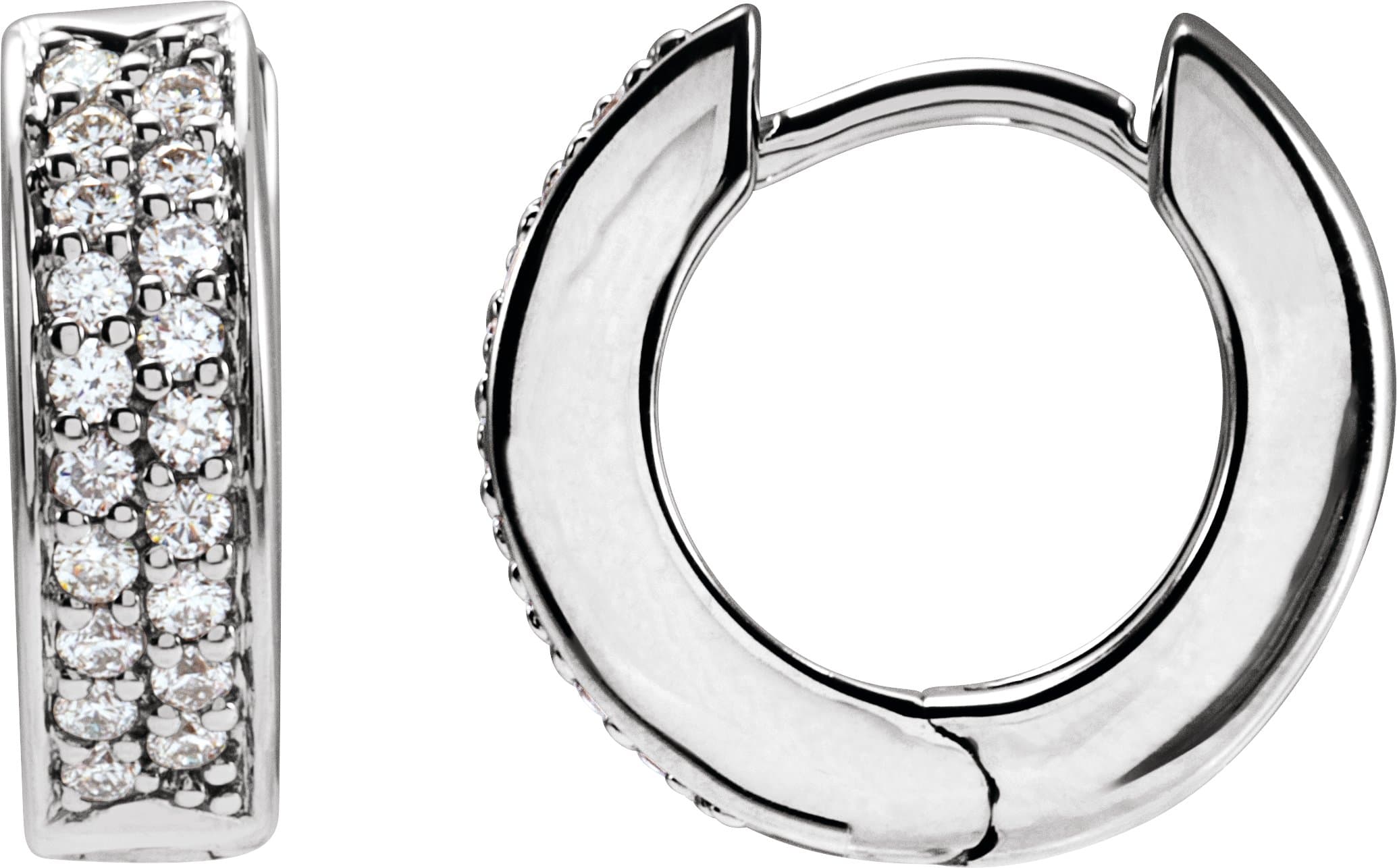 14K Yellow 1/3 CTW  Natural Diamond 13.4 mm Hoop Earrings