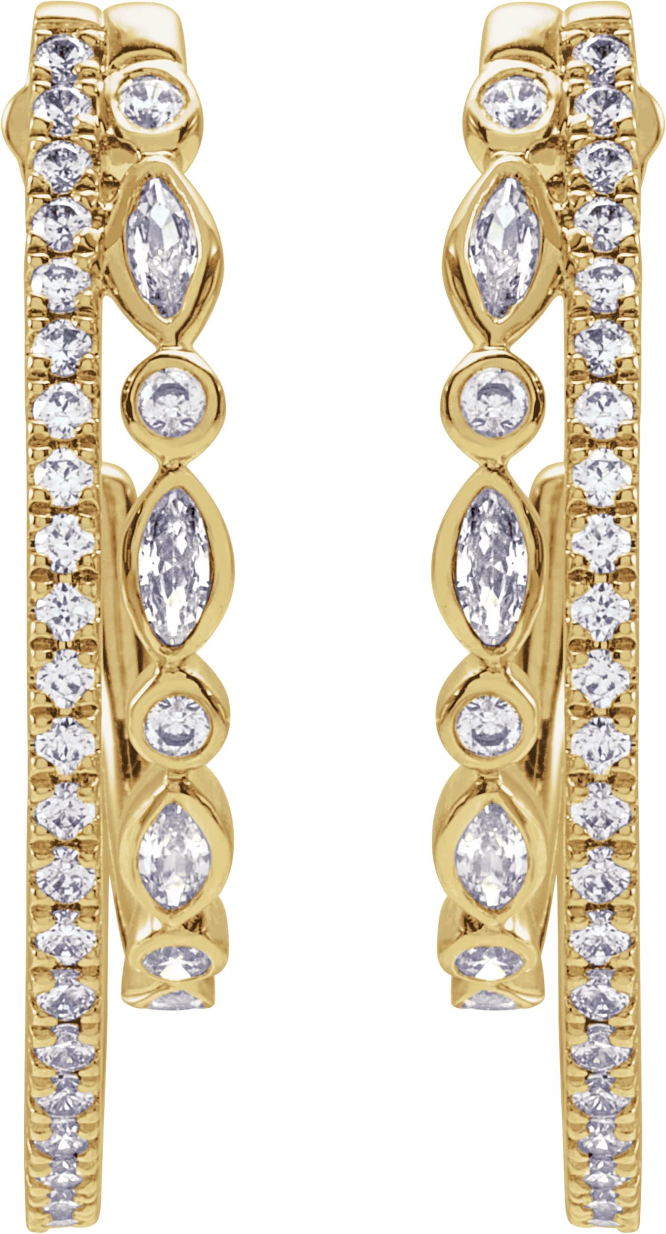 Accented Hoop Earrings, view 4