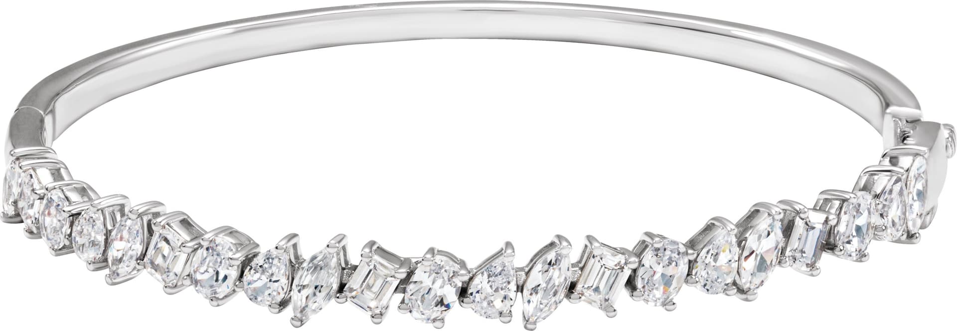 14K Rose 4 1/5 CTW Lab-Grown Diamond Bangle 7" Bracelet