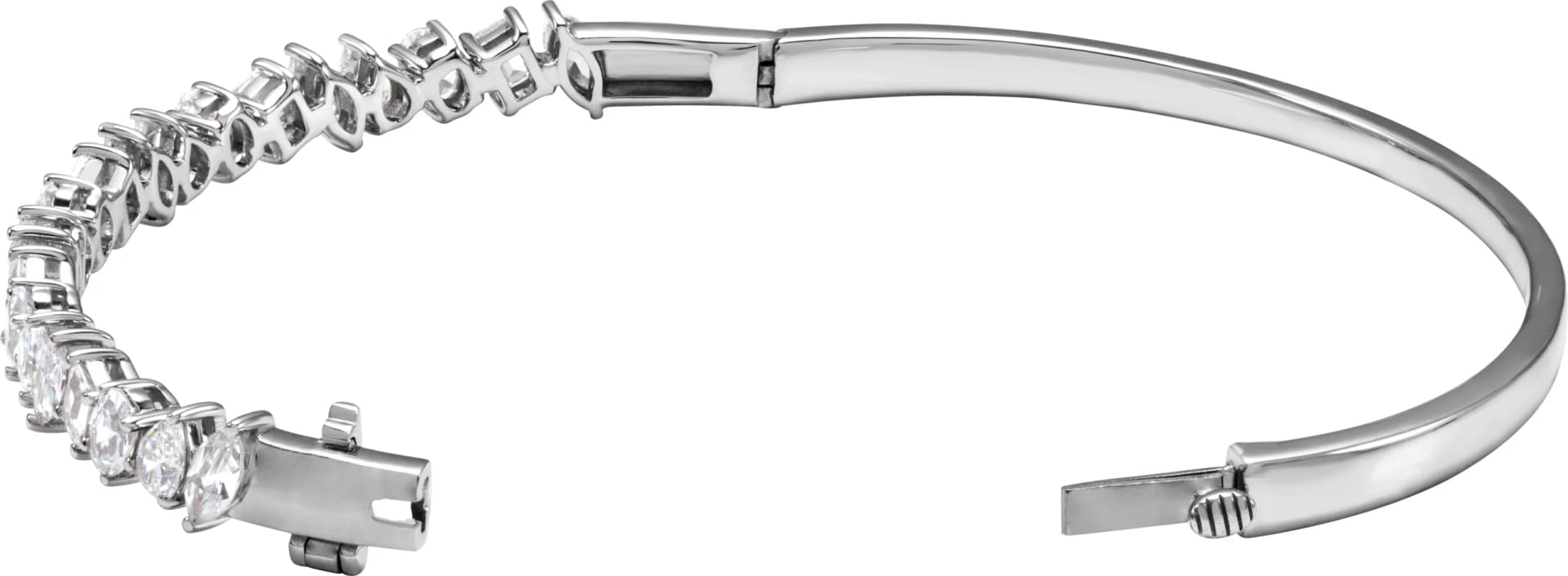 Lab-Grown Diamond Bangle Bracelet, view 3