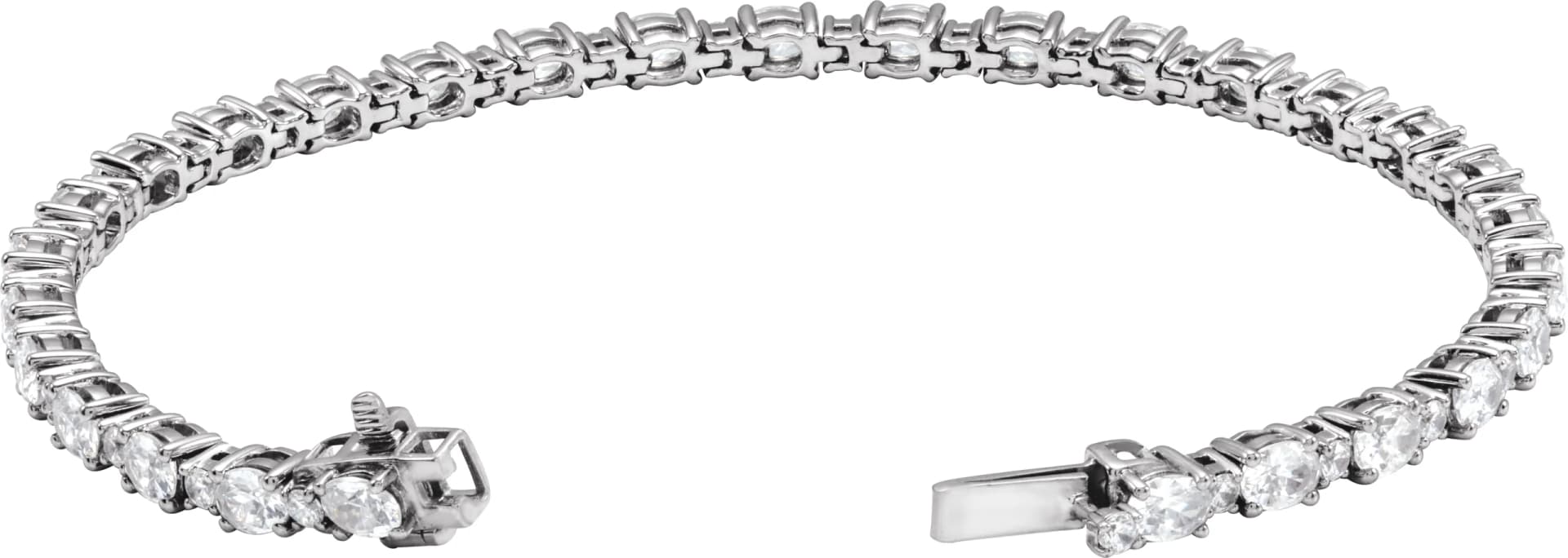 Lab-Grown Diamond Line Bracelet, view 3