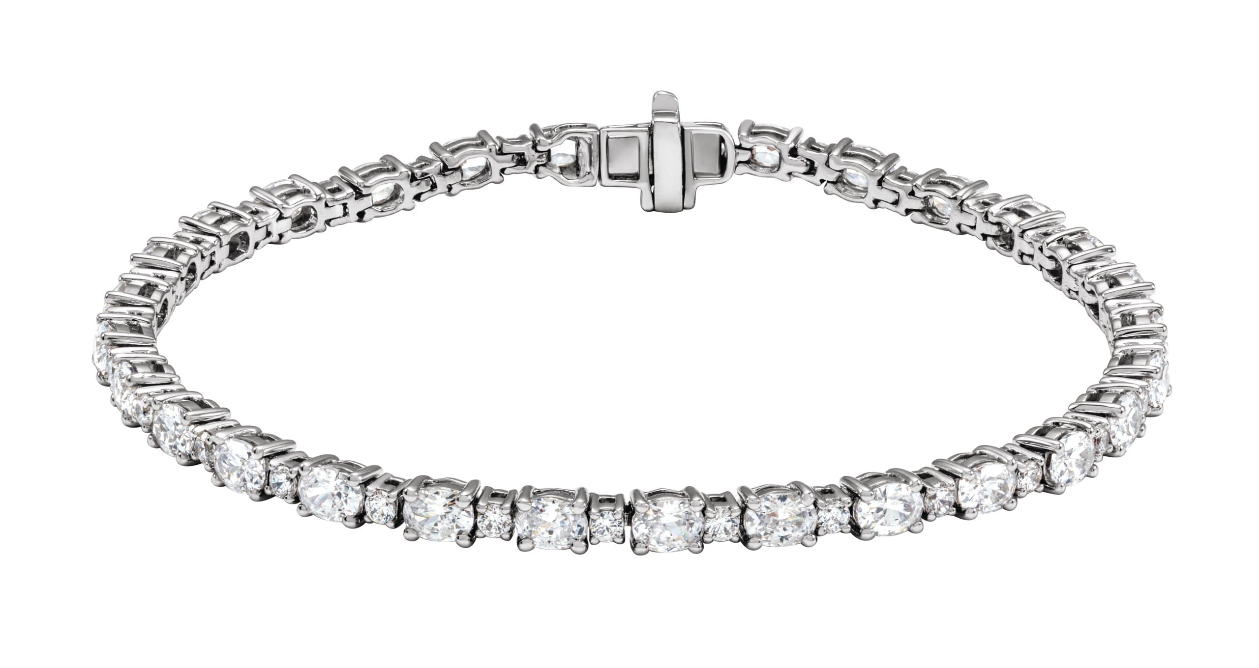 14K Rose 5 1/2 CTW Lab-Grown Diamond Line 7" Bracelet