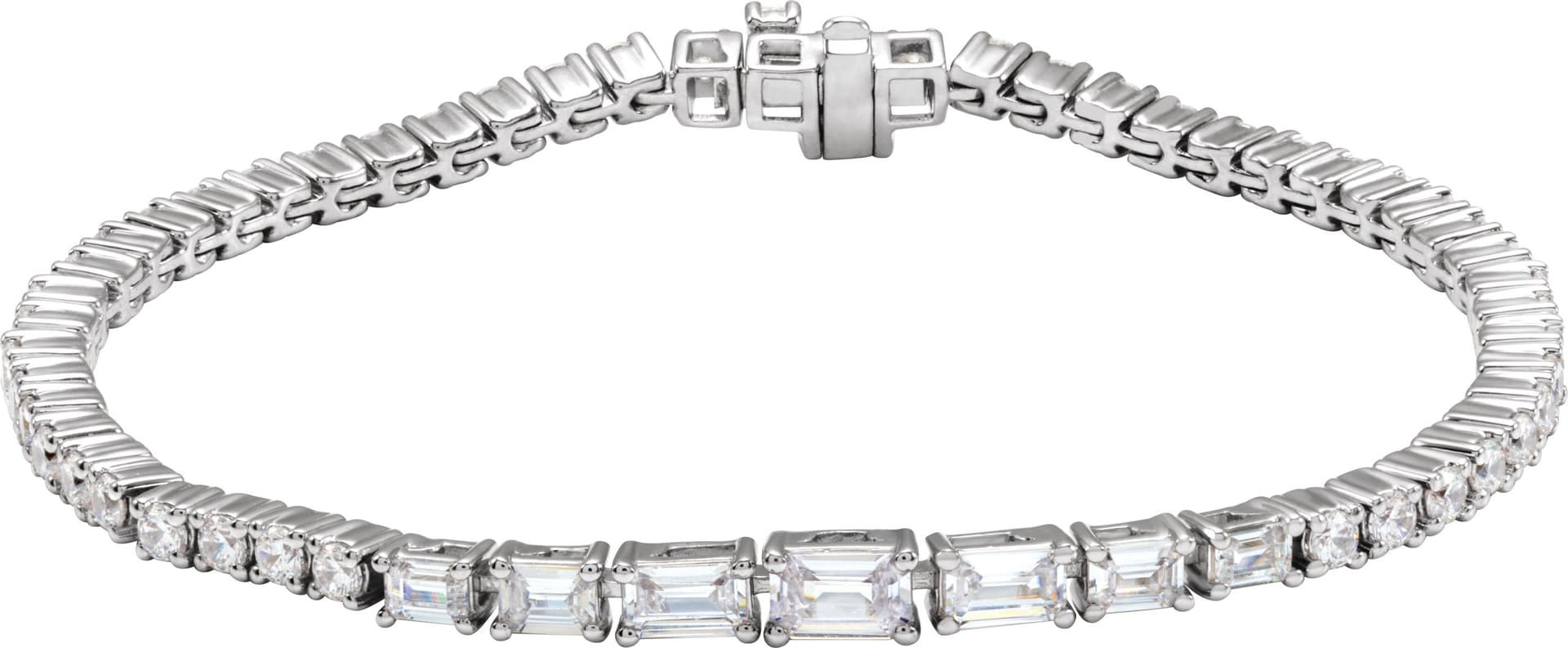 14K Rose 4 5/8 CTW Lab-Grown Diamond Line 7" Bracelet