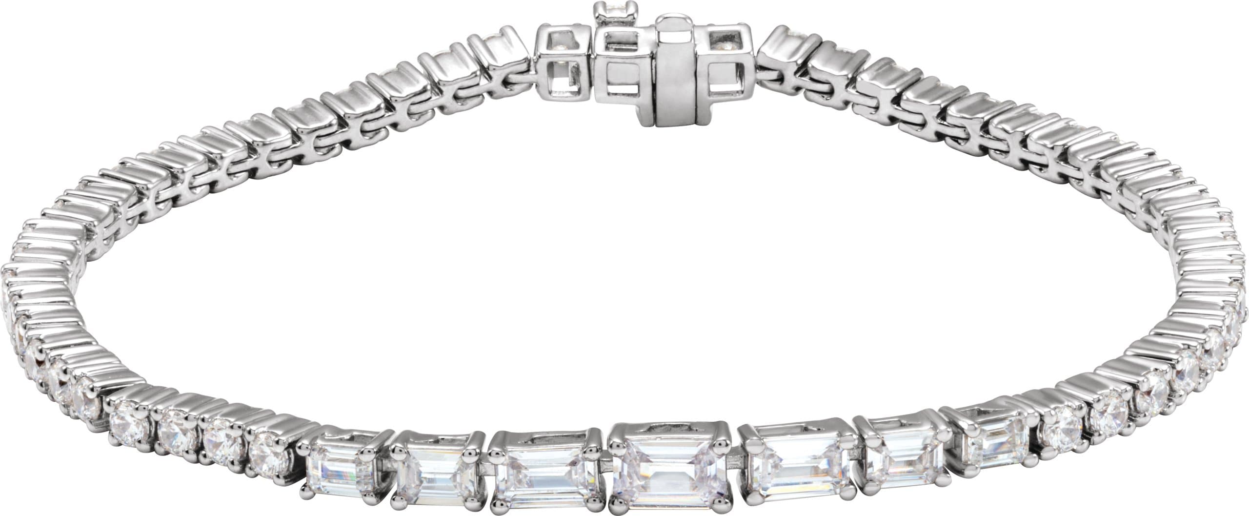14K Rose 4 5/8 CTW Lab-Grown Diamond Line 7" Bracelet