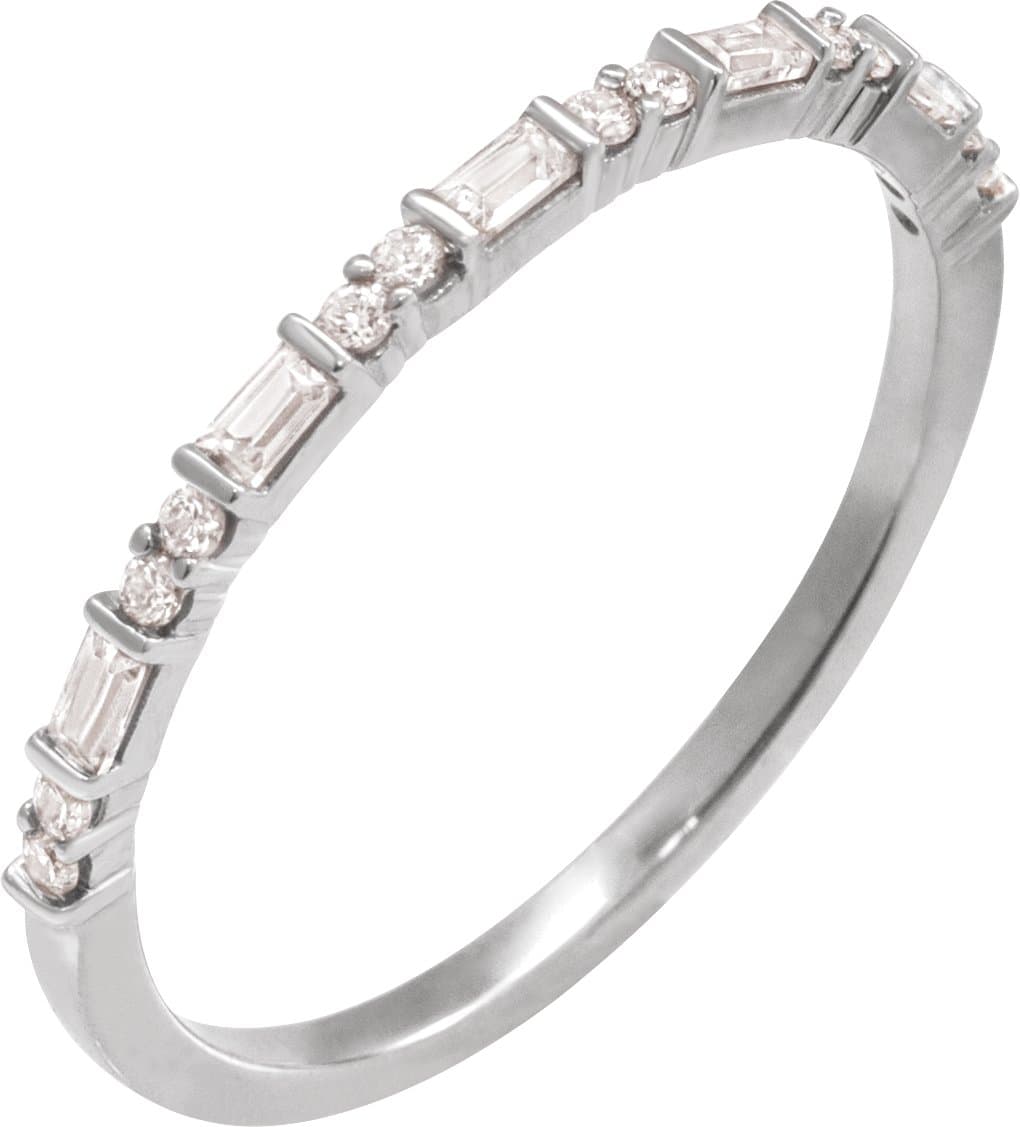 14K Rose 1/5 CTW Natural Diamond Stackable Ring