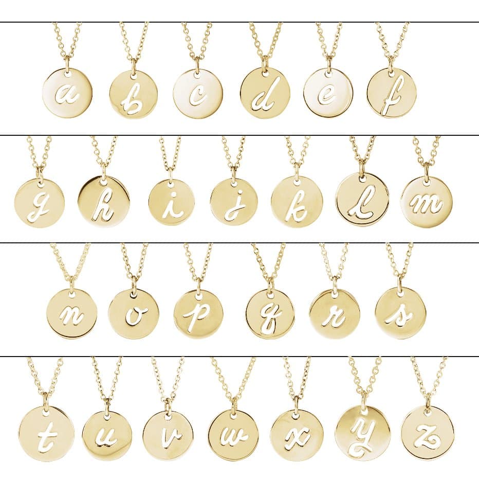 Script Initial Necklace or Pendant view 2