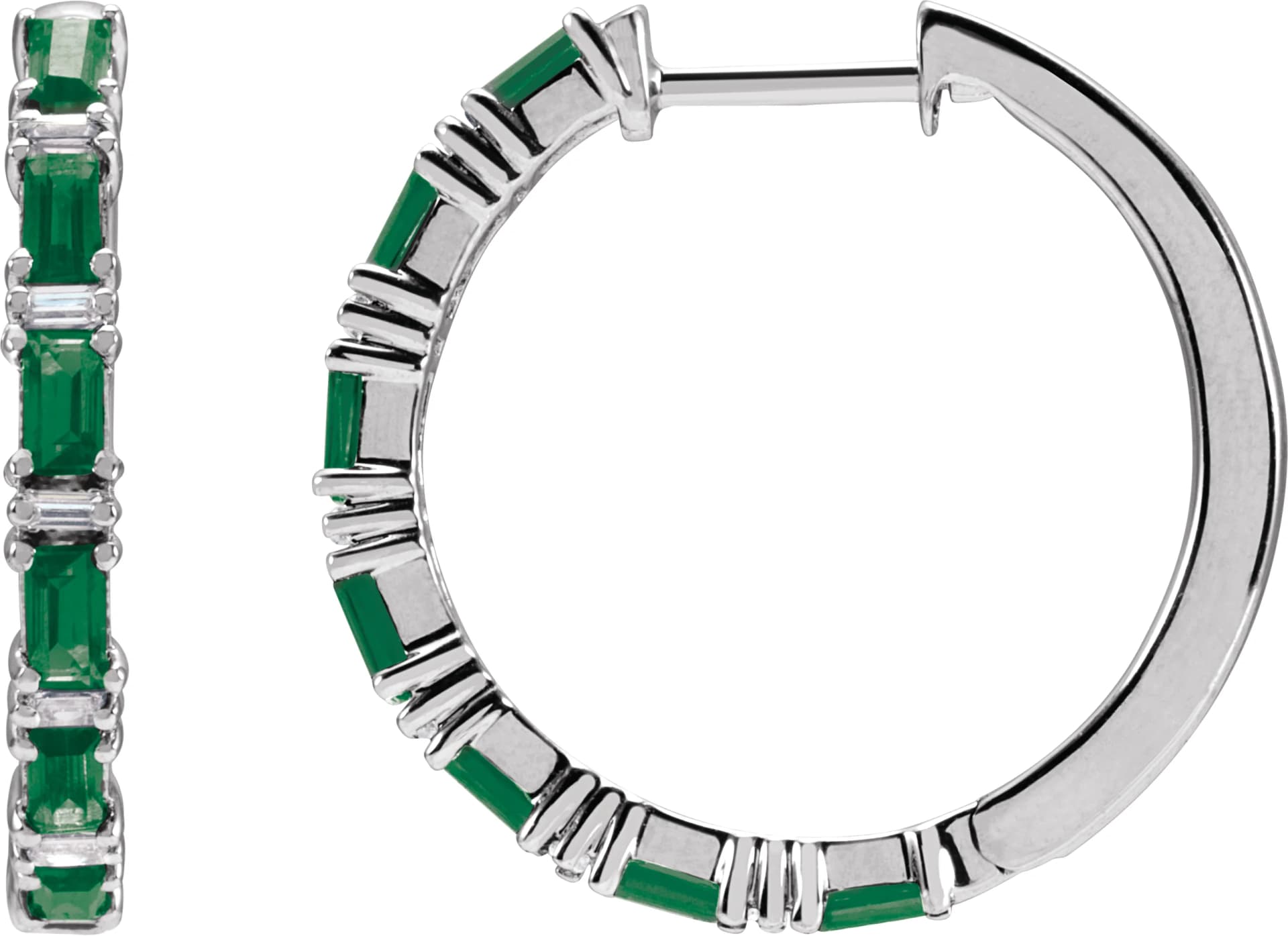 Accented Hoop Earrings, view 2