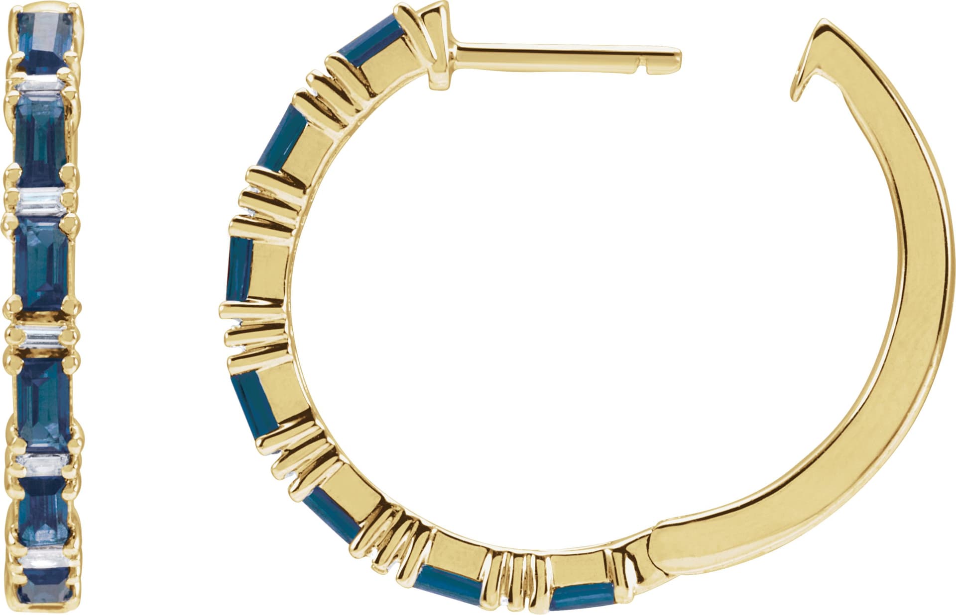 Accented Hoop Earrings view 3