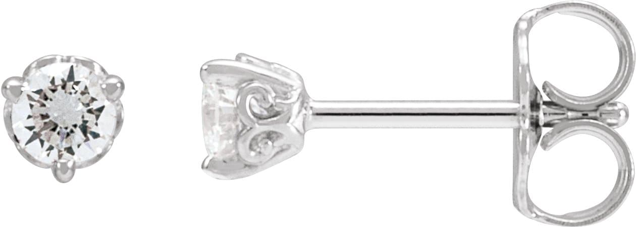 14K Rose 1/2 CT Lab-Grown Diamond Scroll Earrings