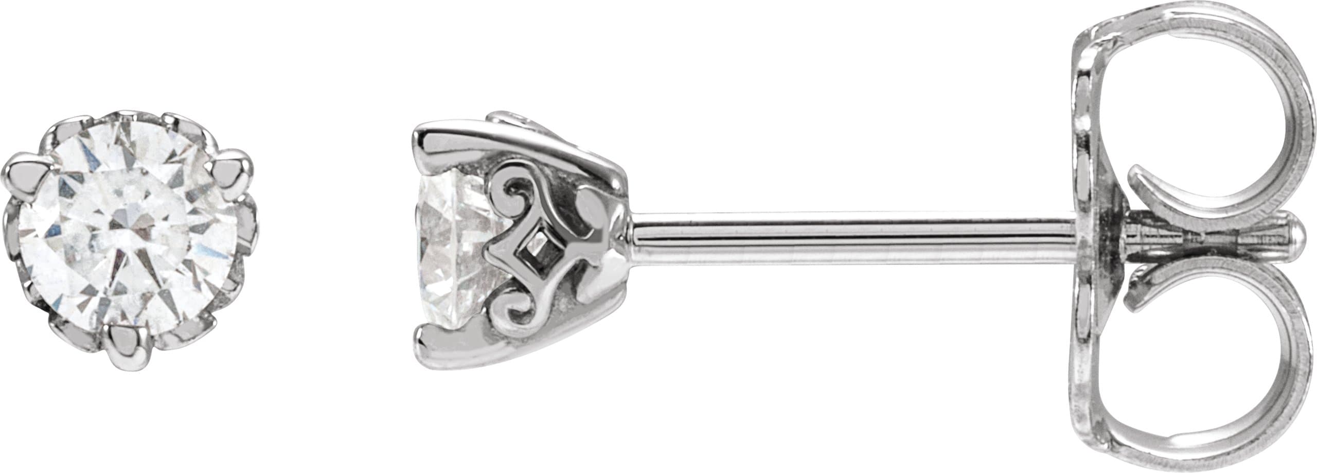 14K Rose 1/2 CTW Lab-Grown Diamond Vintage-Inspired Earrings