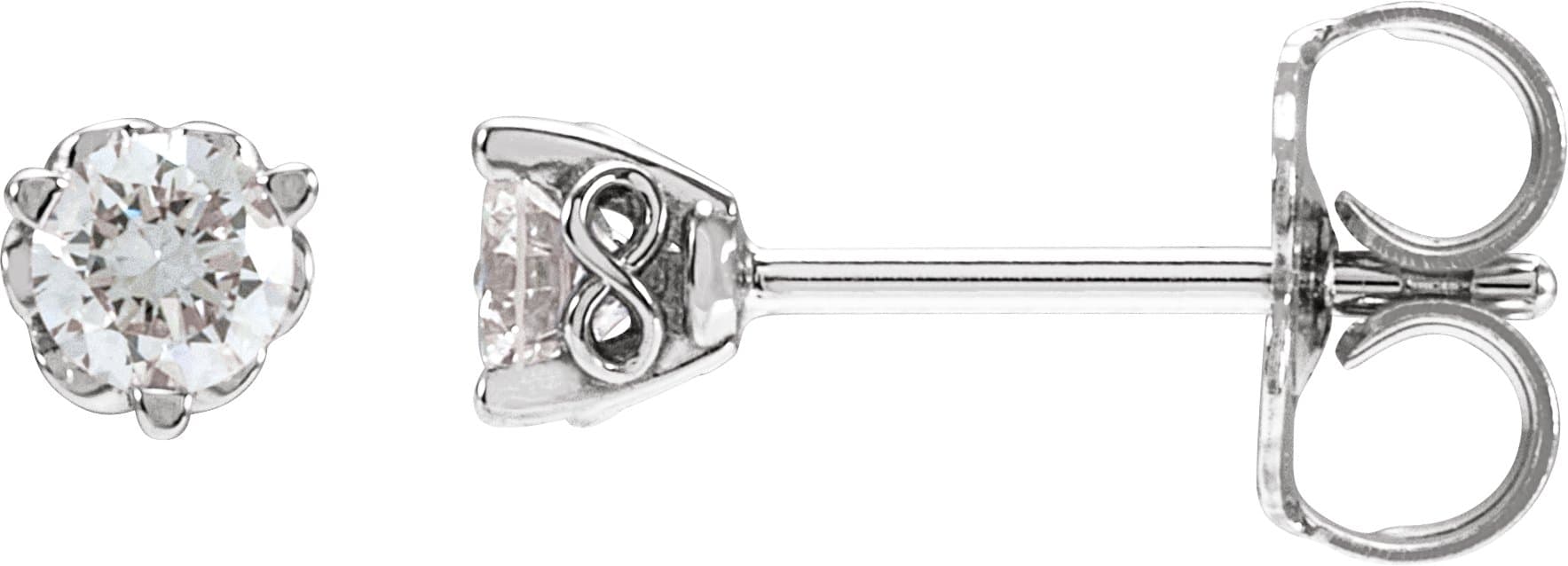 14K Rose 1/2 CTW Lab-Grown Diamond Infinity-Inspired Earrings