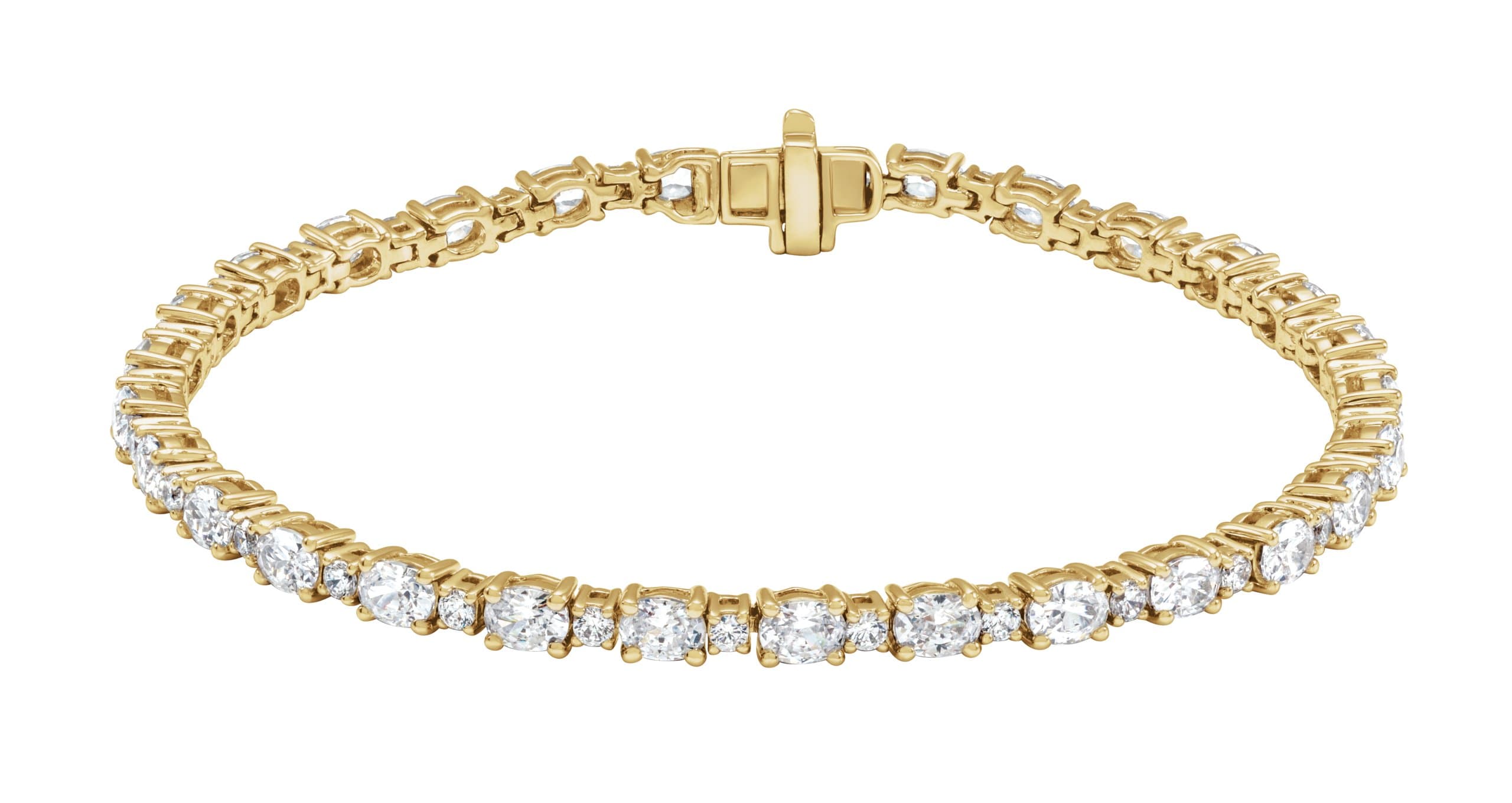 14K Rose 5 1/2 CTW Lab-Grown Diamond Line 7" Bracelet