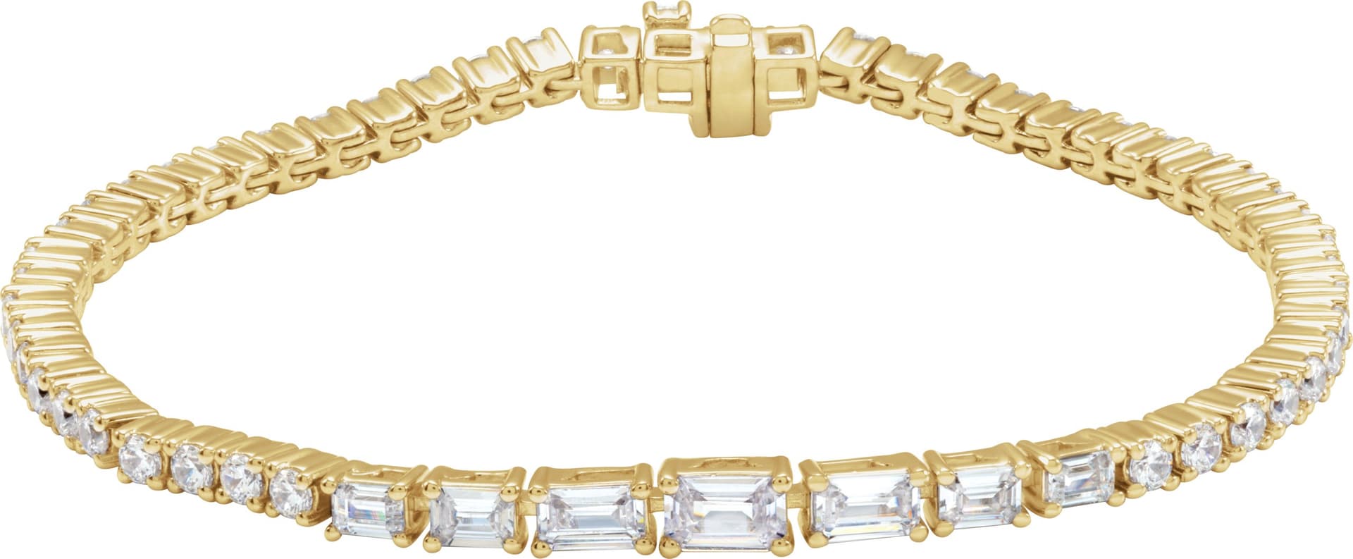 14K Rose 4 5/8 CTW Lab-Grown Diamond Line 7" Bracelet