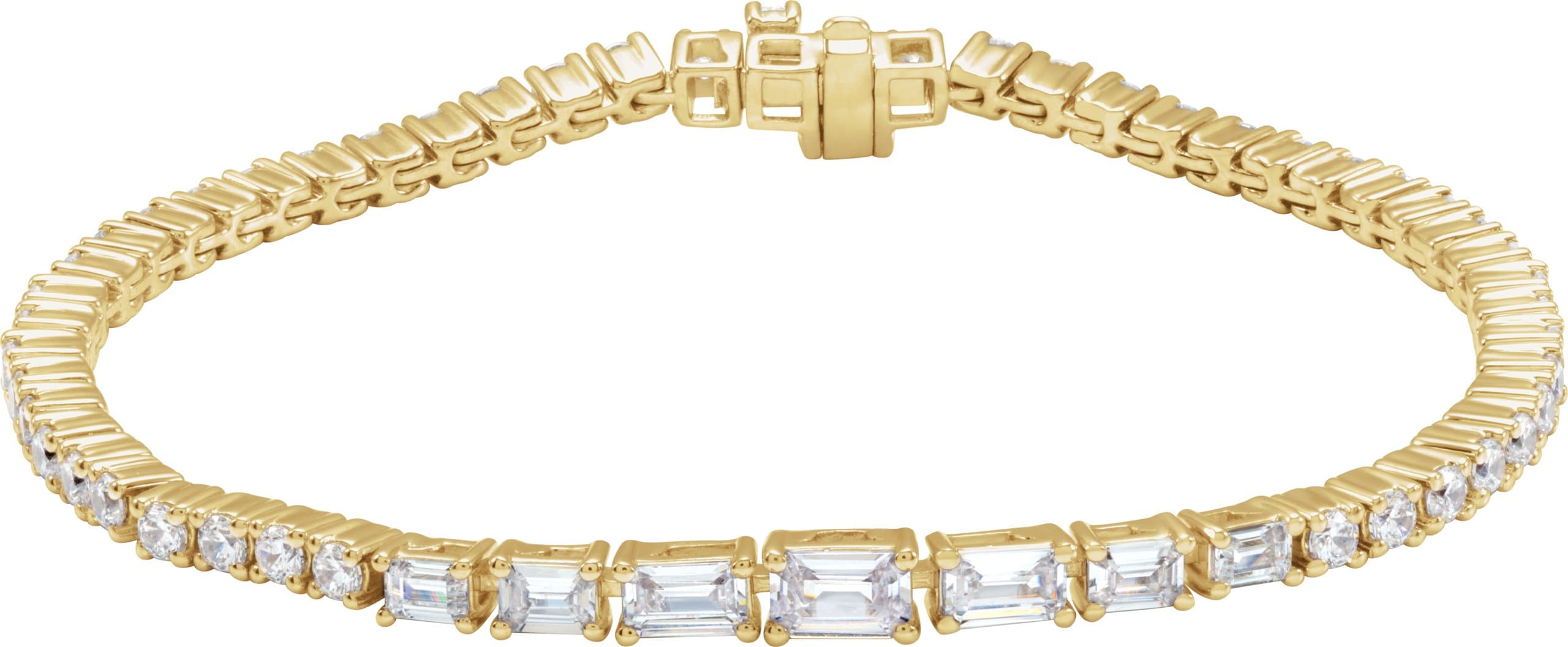 14K Rose 4 5/8 CTW Lab-Grown Diamond Line 7" Bracelet