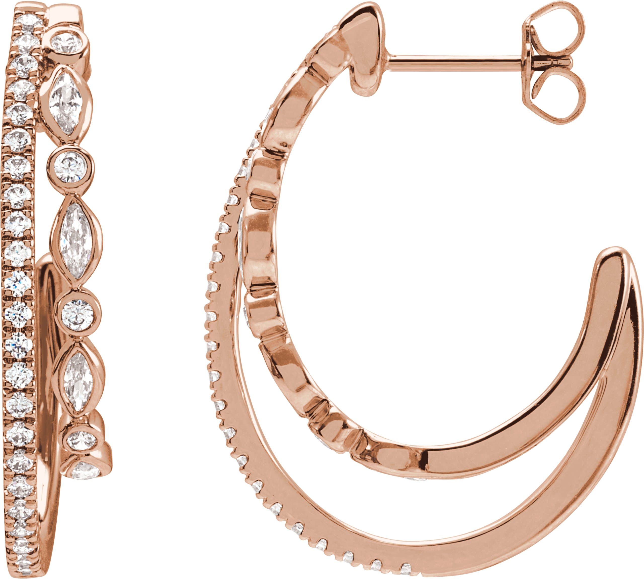 Accented Hoop Earrings view 2