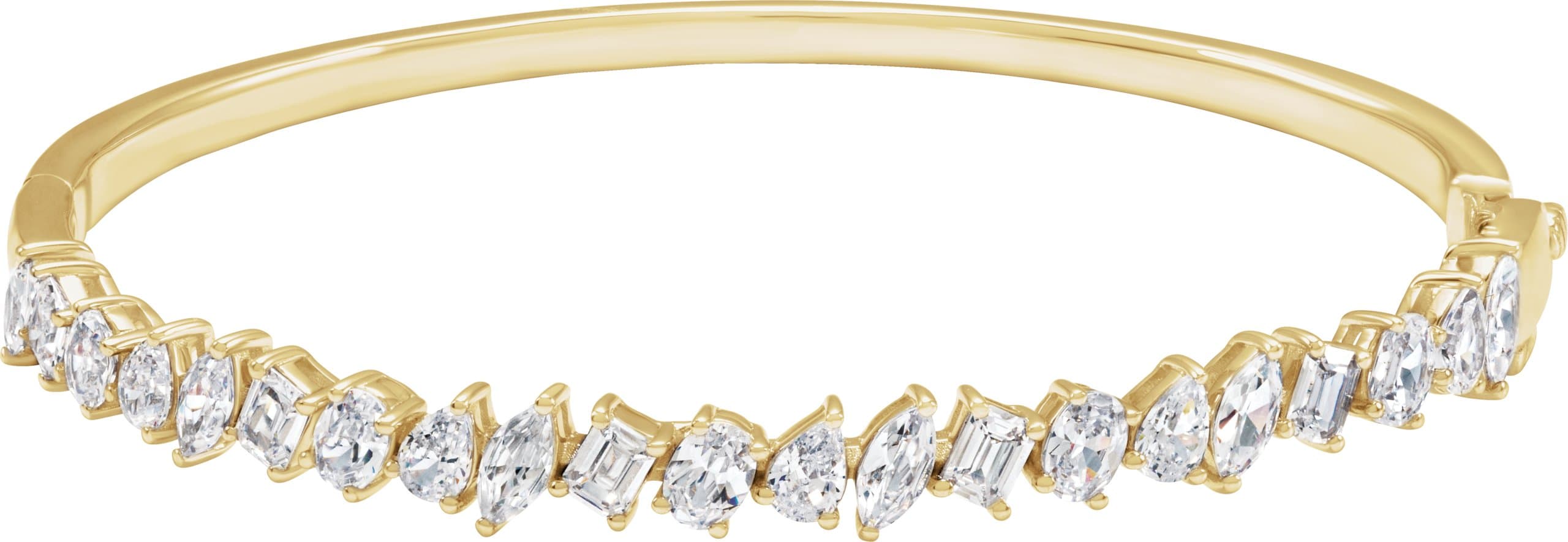 14K Rose 4 1/5 CTW Lab-Grown Diamond Bangle 7" Bracelet