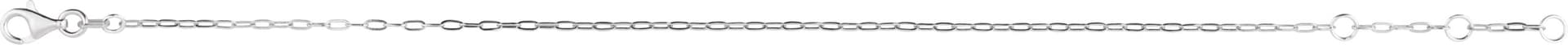 1.25 mm Paperclip-Style Chain view 3
