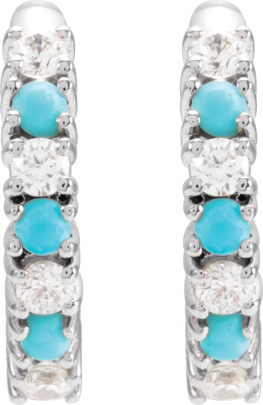 Accented Hoop Earrings, view 3