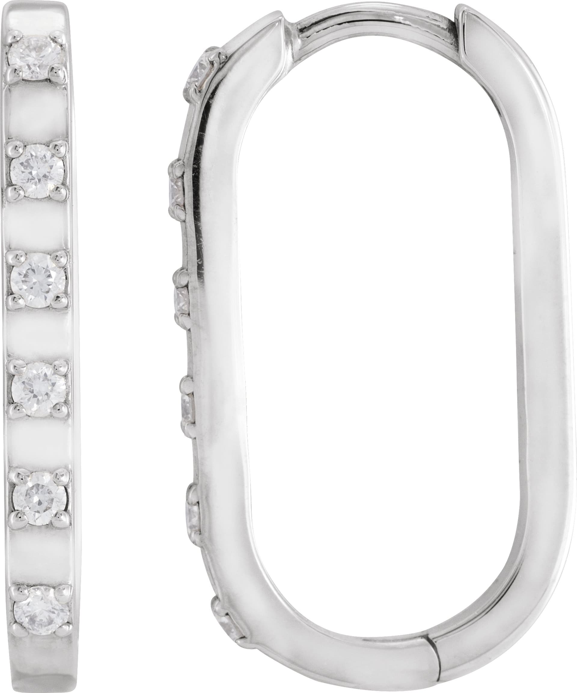 14K Rose .08 CTW Natural Diamond 11.5 mm Hoop Earrings