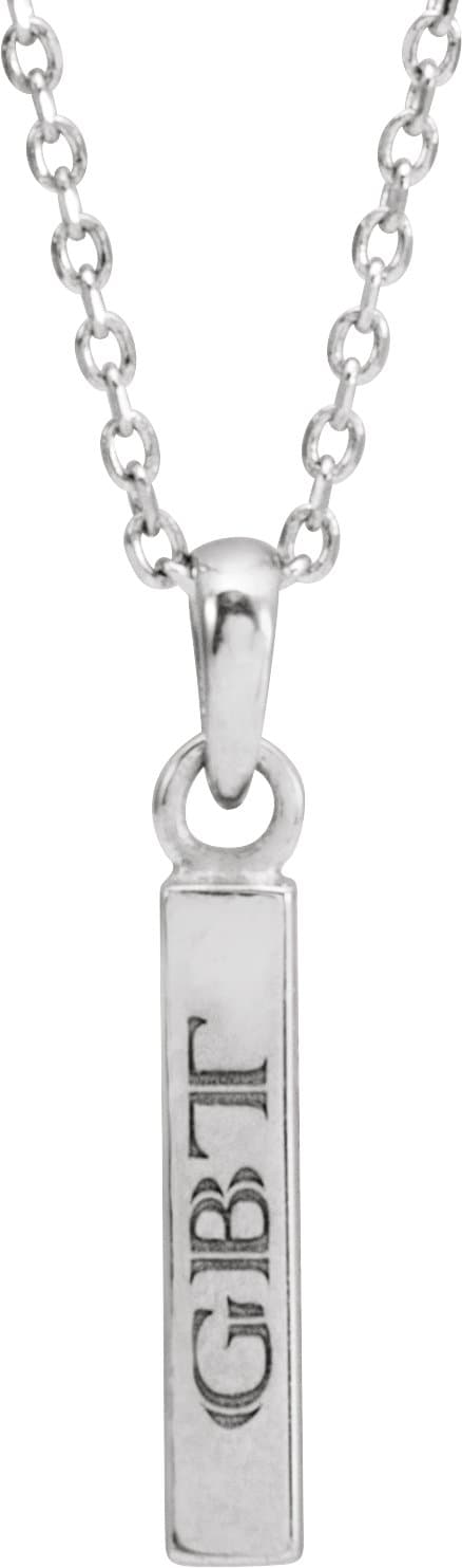 Engravable Bar Necklace or Pendant view 3