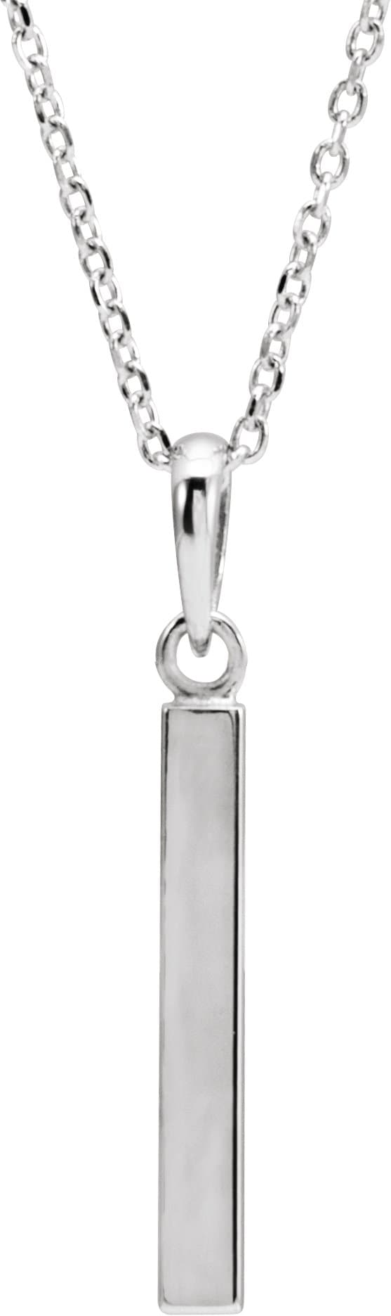 Engravable Bar Necklace or Pendant view 1