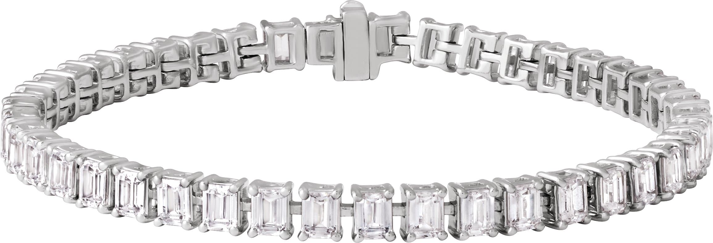 14K Rose 10 1/2 CTW Lab-Grown Diamond Line 7" Bracelet
