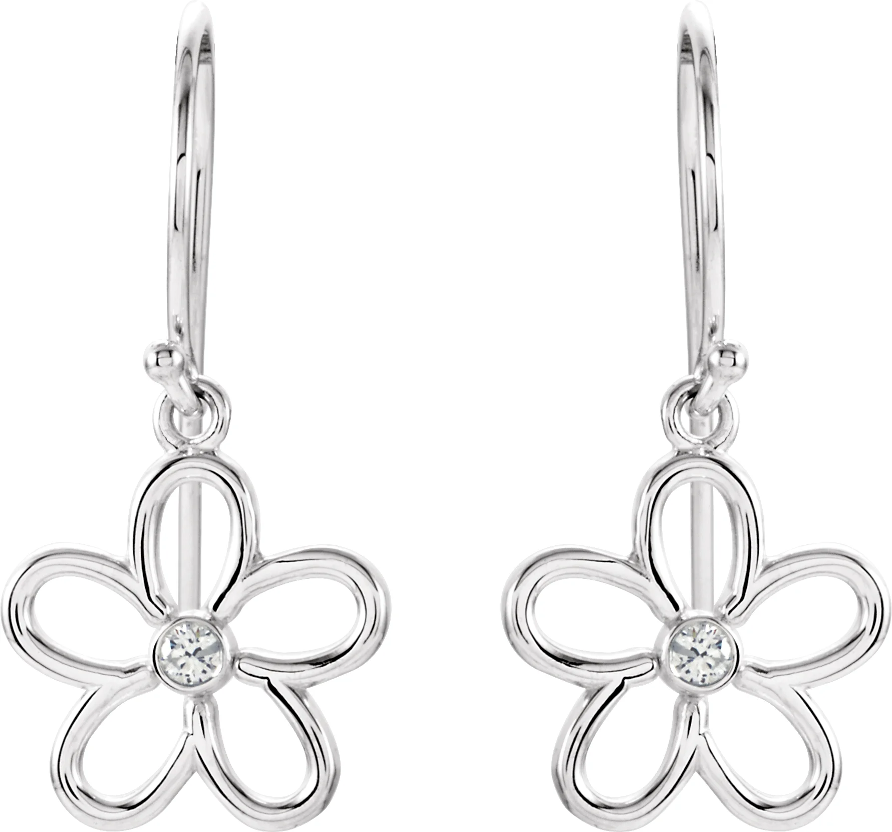 Flower Earrings, view 3