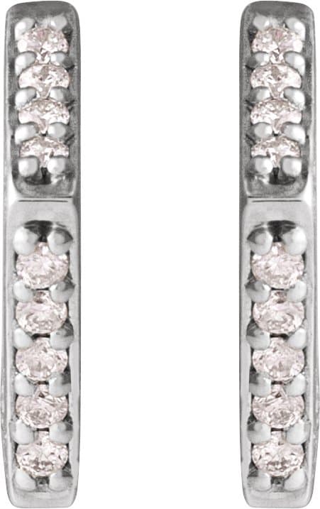 Accented Geometric Hoop Earrings view 2