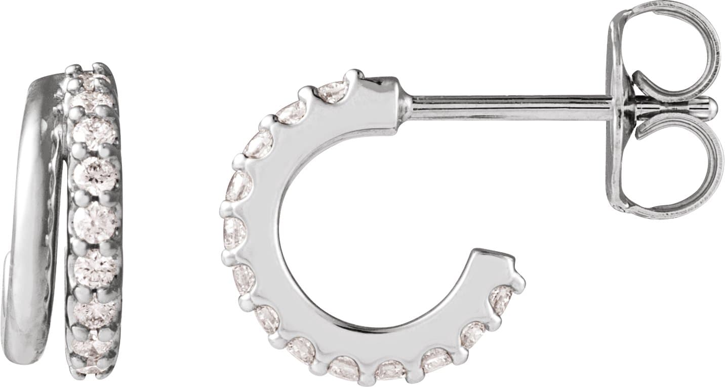Accented Hoop Earrings view 2