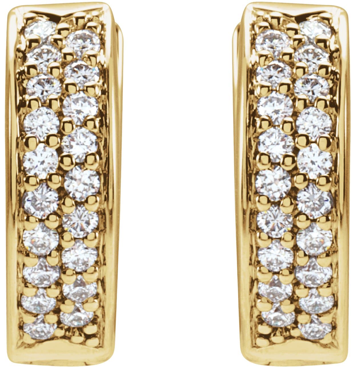 Accented Hinged Hoop Earrings view 2