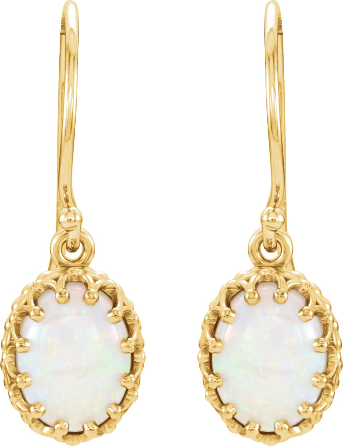 Cabochon Crown Earrings view 2