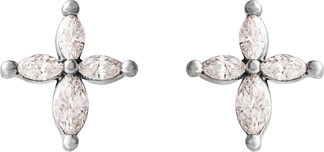 Accented Cross Earrings view 2