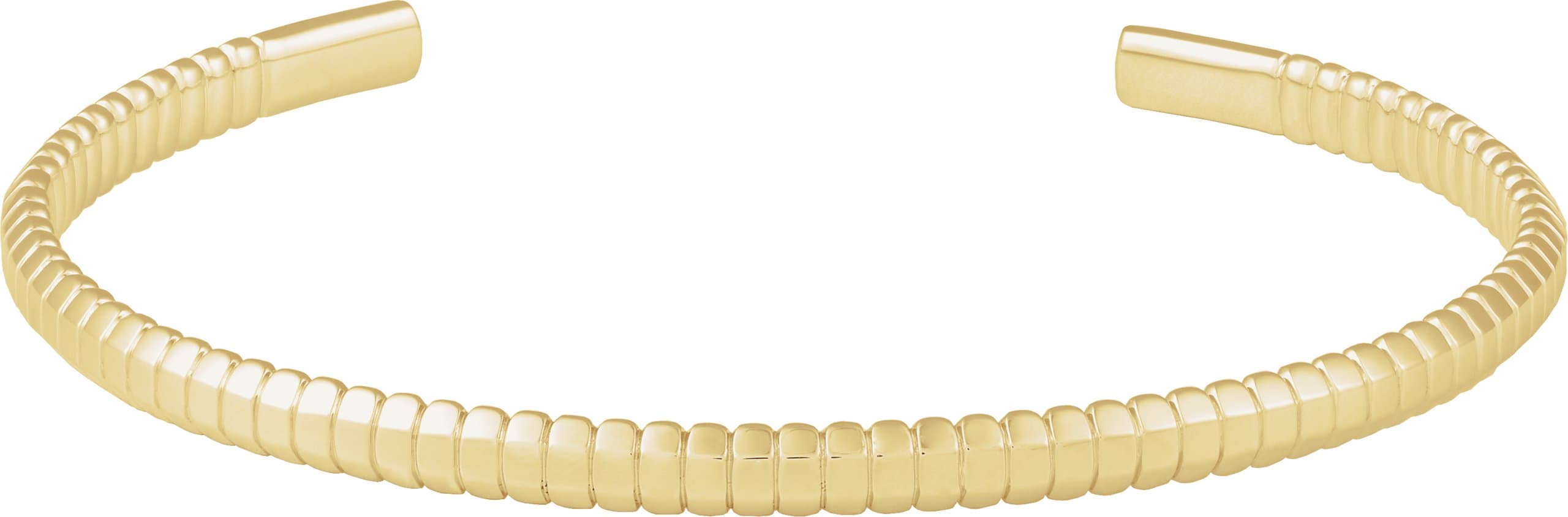 14K Rose Cuff 7" Bracelet