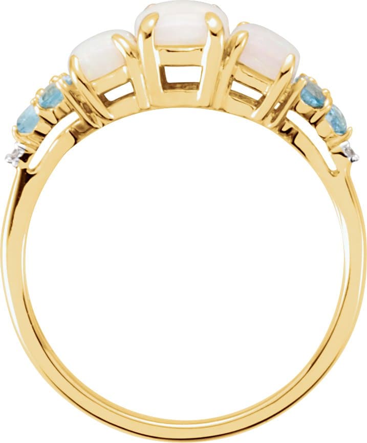 Accented Three-Stone Ring view 2