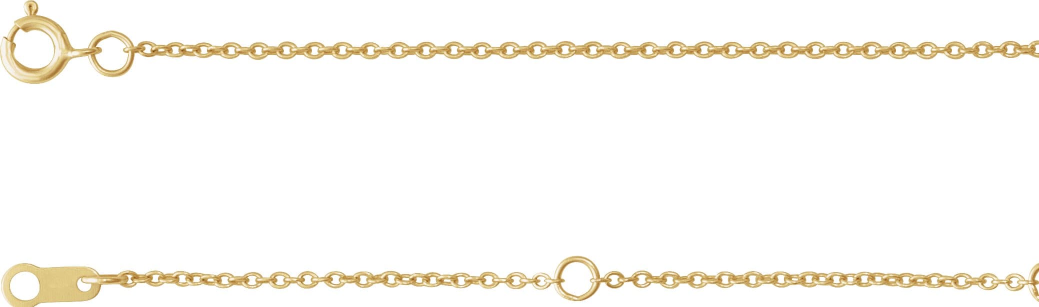 10K Rose 1 mm Adjustable Cable 16-18 Chain