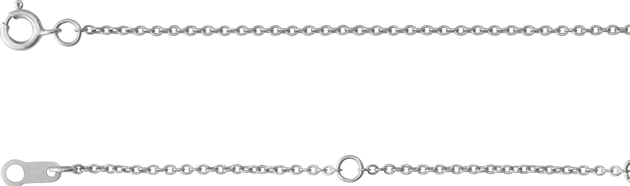 10K Rose 1 mm Adjustable Cable 16-18 Chain