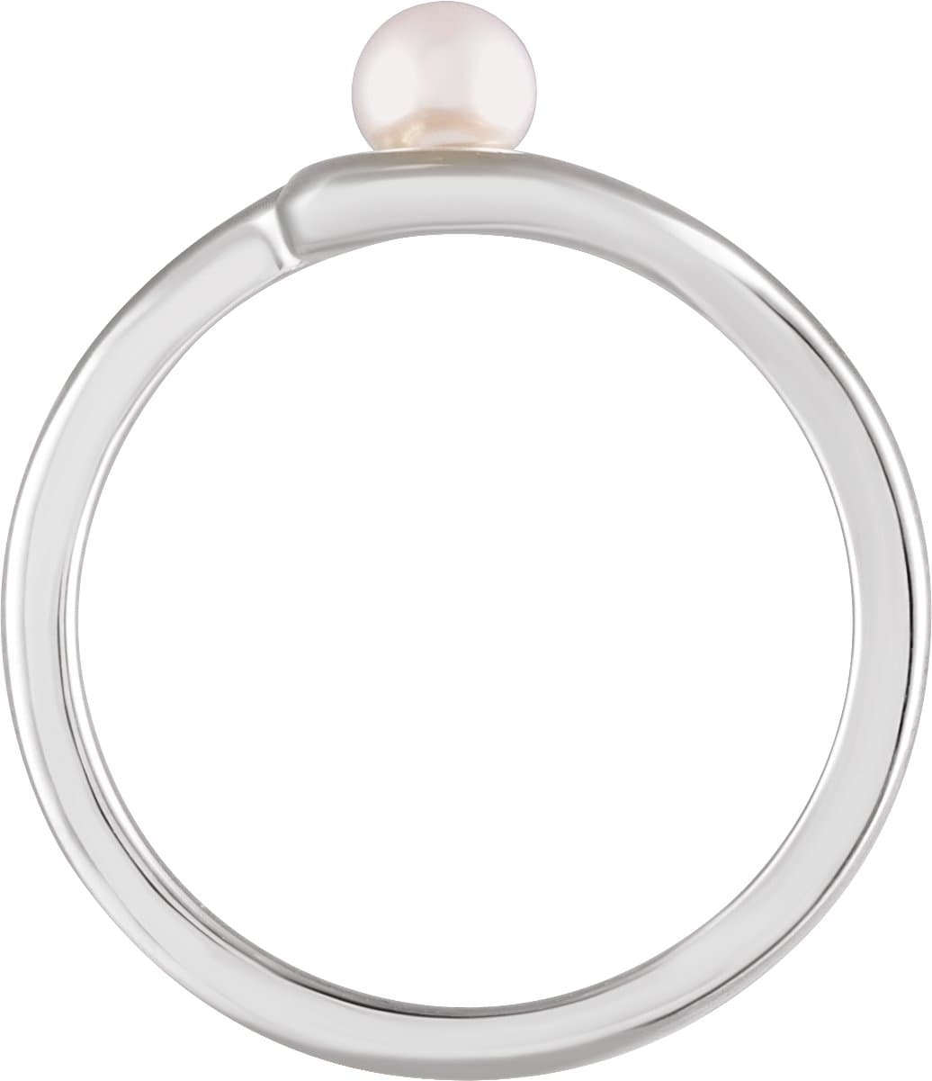 Freeform Pearl Ring view 2