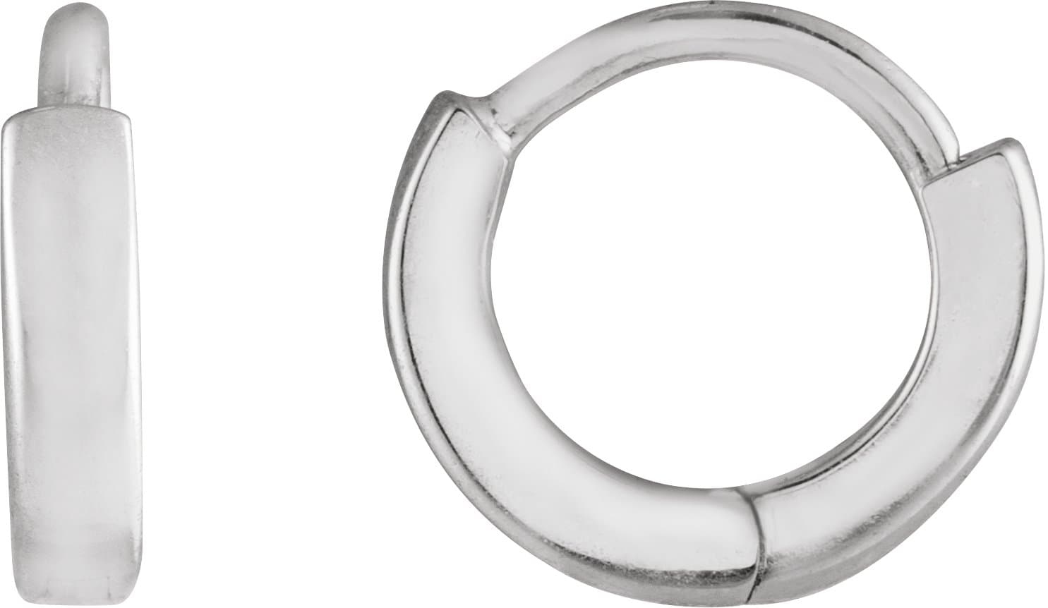 14K Rose Hinged 10 mm Hoop Earring