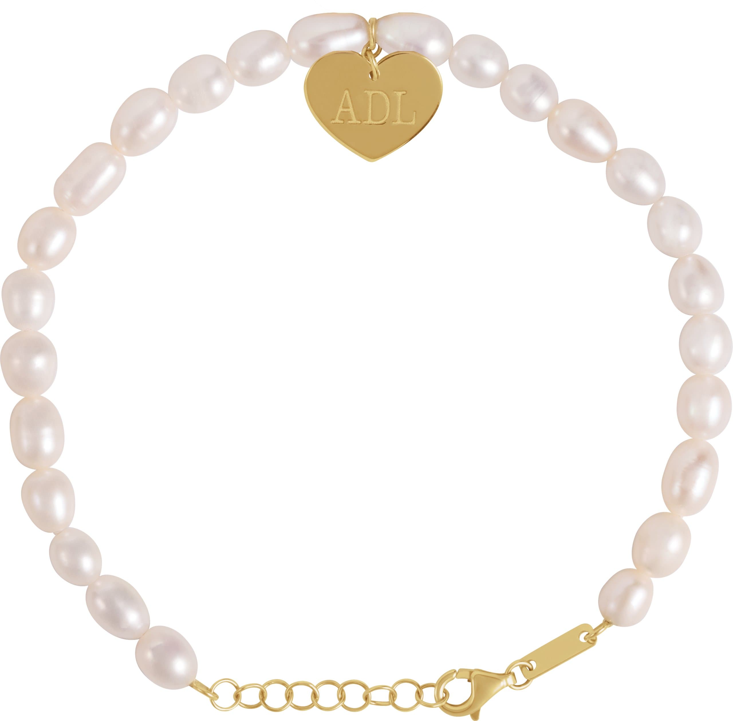 Heart & Pearl Bracelet view 3