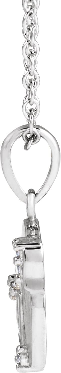 Accented Engravable Floral Necklace or Pendant view 2