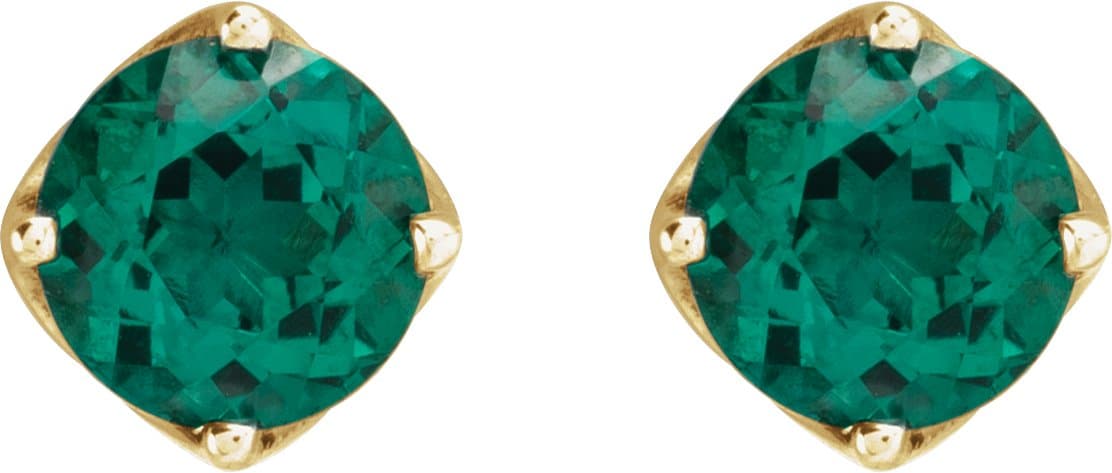 Round 4-Prong Stud Earrings view 2