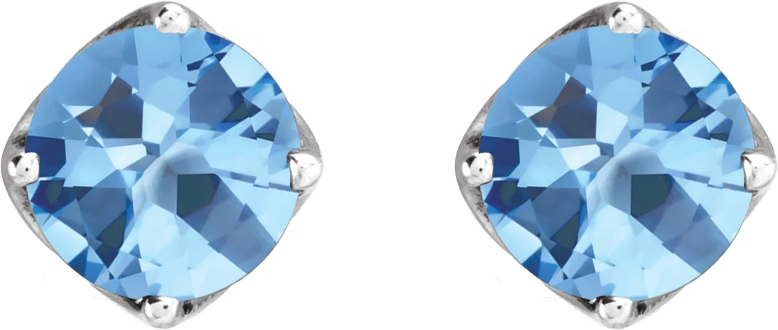 Round 4-Prong Stud Earrings — view 3