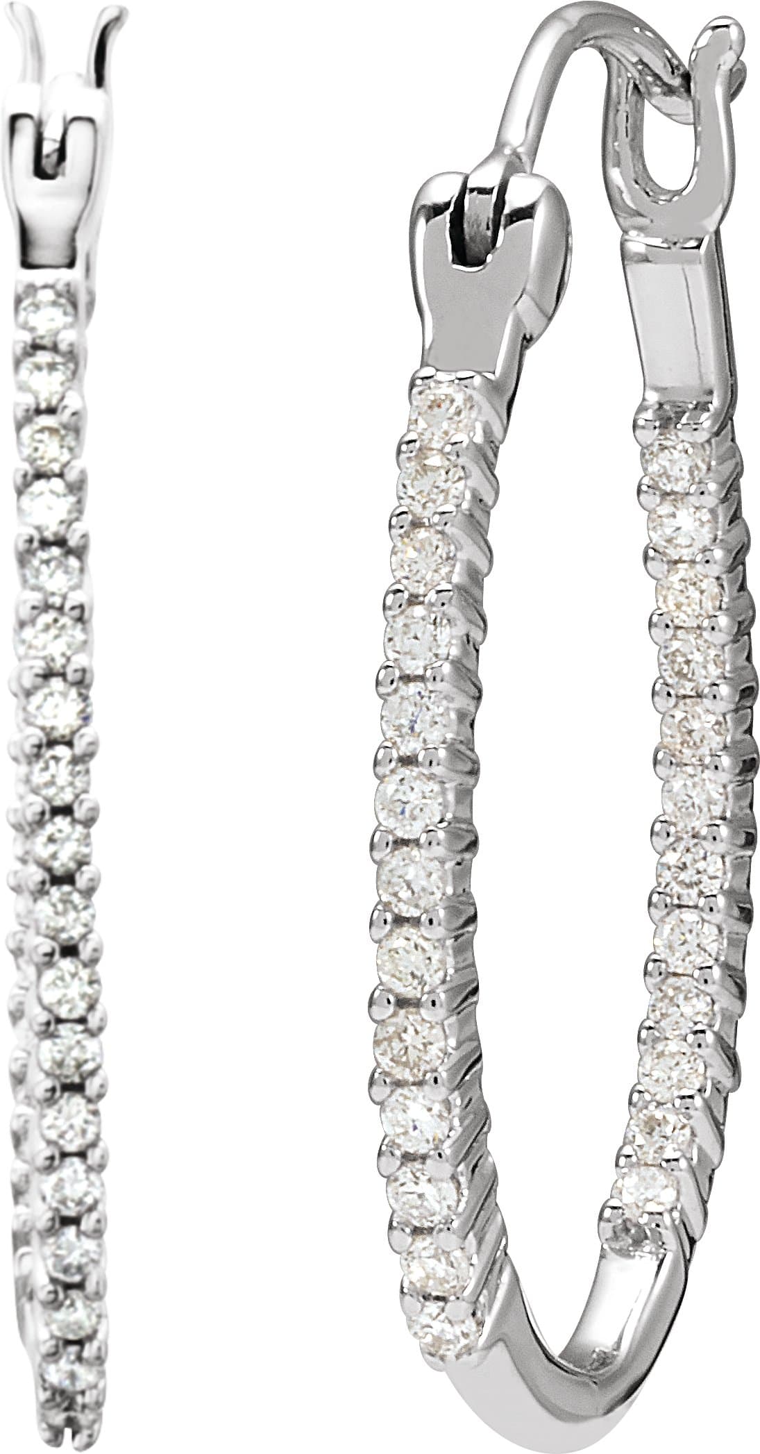 Inside-Outside U-Hoop Earrings view 2
