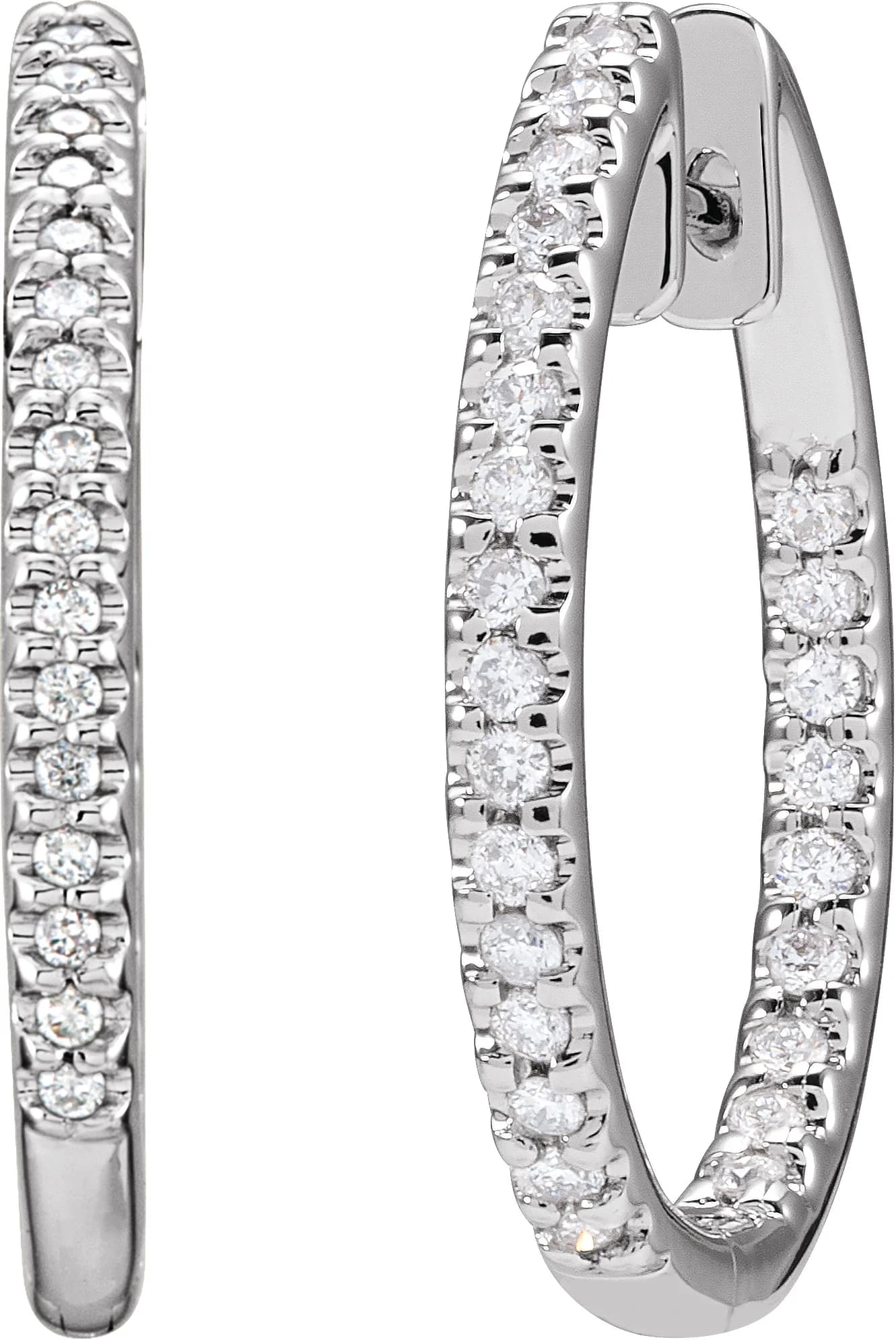 Inside-Outside Hinged Hoop Earrings, view 3